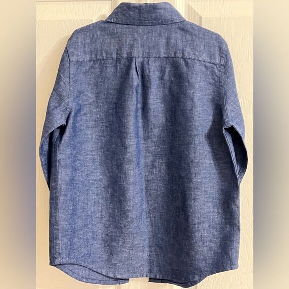 Janie and Jack LS button down, Brand New, Beautiful Denim blue - Boy’s Size 4 - Picture 2 of 2